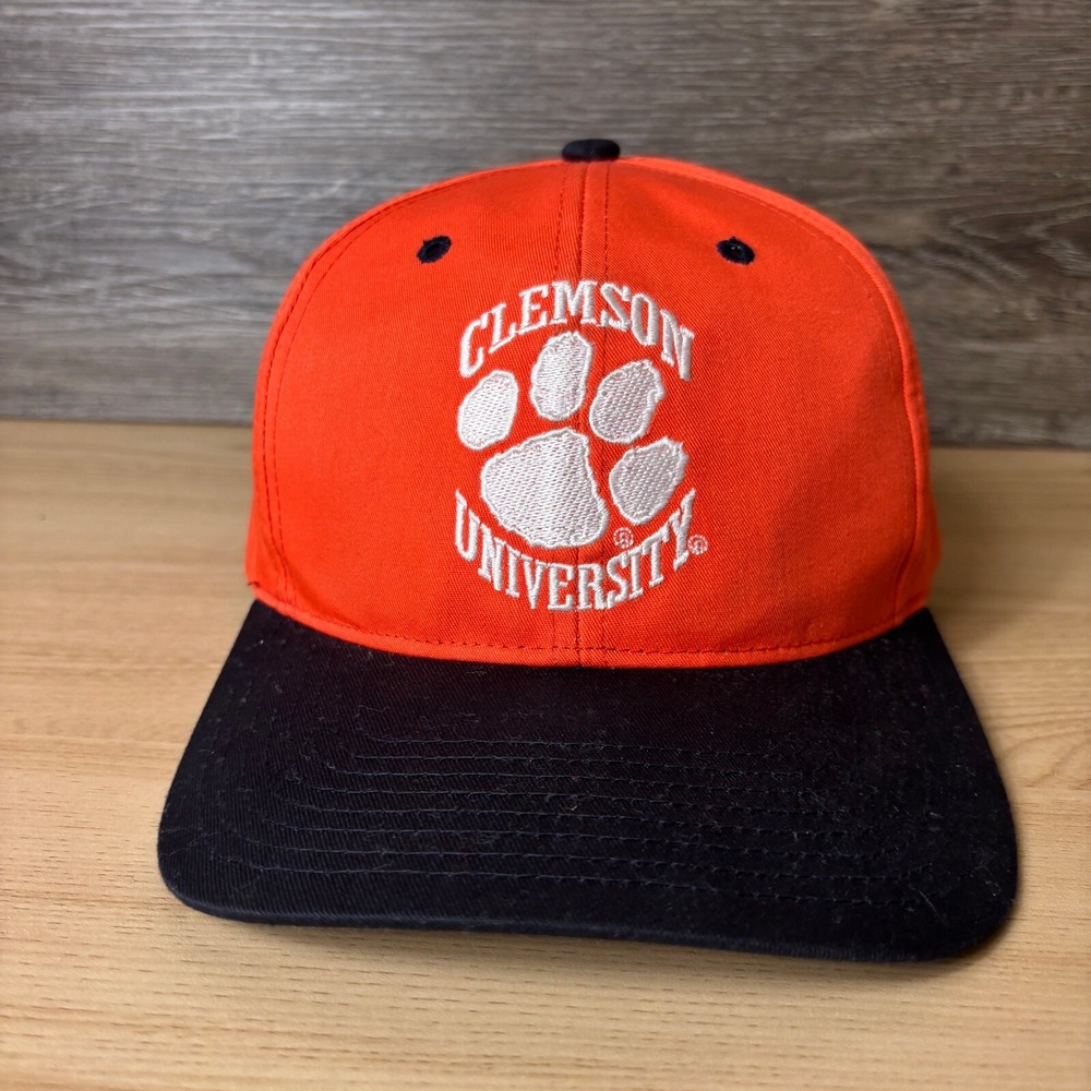 Vintage Clemson Tigers Hat‎ Cap Snap Back Orange Black NCAA Adjustable